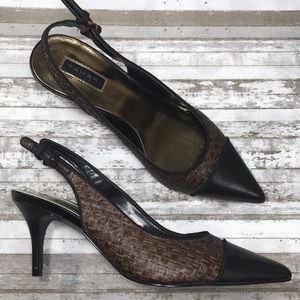 NEW Woven Slingback Heels